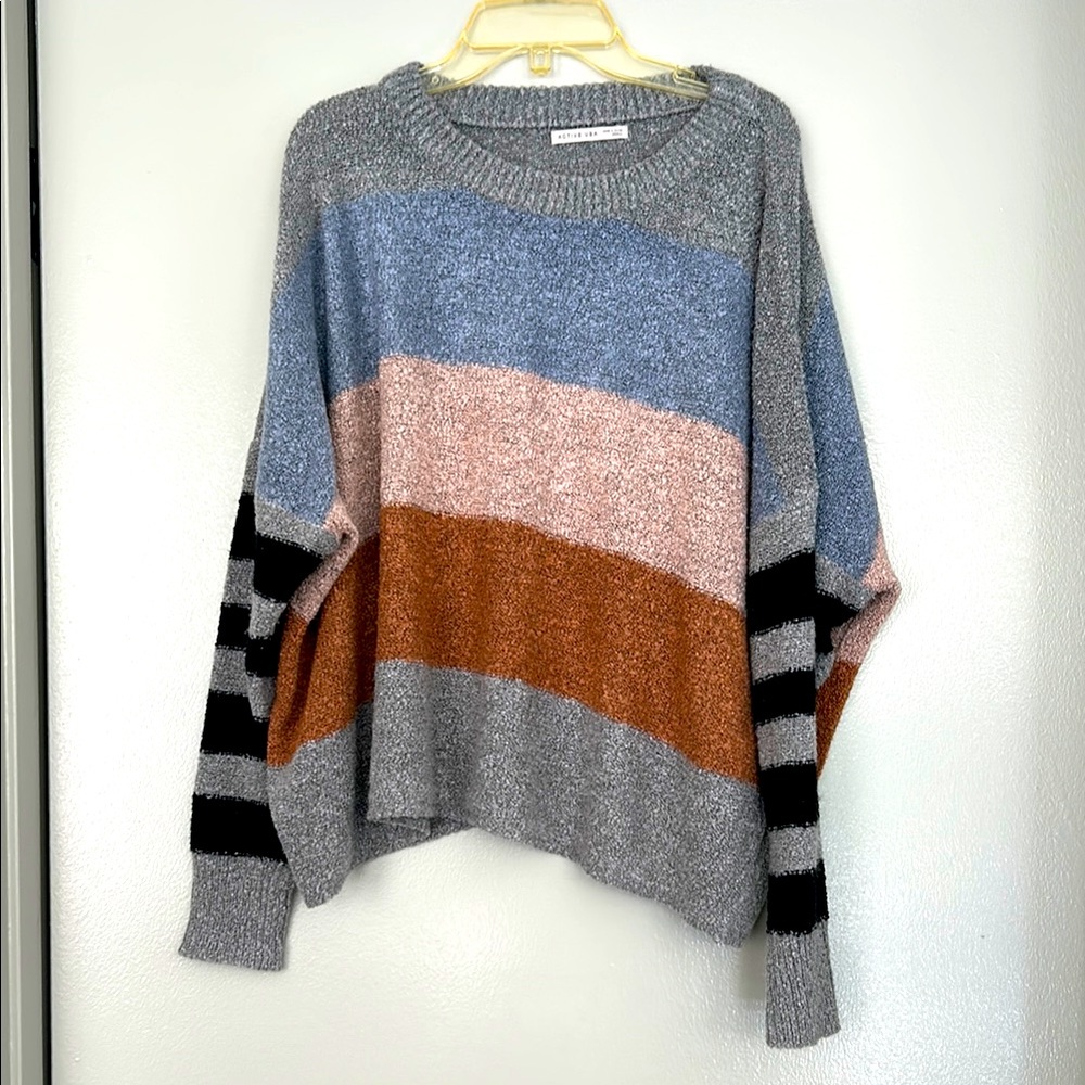 Active USA Colorful Striped Sweater